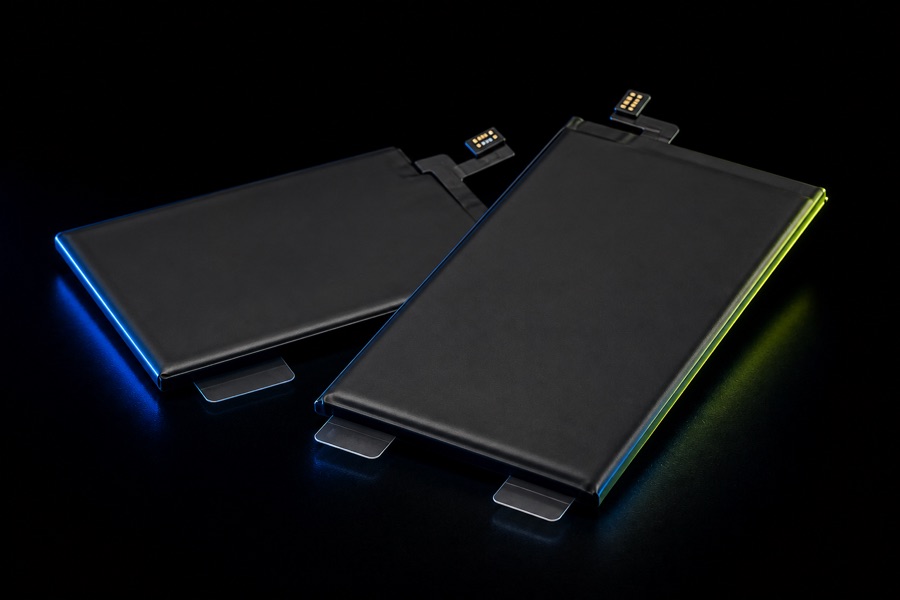 Batteries internes de smartphone avec leurs nappes de connexion